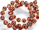 TOKO-BEADS T580-72 Afgan Agate (strand) 8mm T580-72 アフガンエッチドアゲイト（連） 8mmLoose Kazuri カズリビーズ Asian bead & African bead  Handmade,Lampeork,bead,asia,india,ethnic,parts,accessory,beads とんぼ玉,ビーズ,トンボ玉,アジア,インド,エスニック,手作り,パーツ,アクセサリー