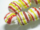 TOKO-BEADS T581-61N Jawa Lampwork glass bead (strand) 14mm T581-61N ジャワ希少とんぼ玉（連） 14mm Asian bead & African bead  Handmade,Lampeork,bead,asia,india,ethnic,parts,accessory,beads とんぼ玉,ビーズ,トンボ玉,アジア,インド,エスニック,手作り,パーツ,アクセサリー