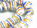 TOKO-BEADS T581-63N Jawa Lampwork glass bead (strand) 14mm T581-63N ジャワ希少とんぼ玉（連） 14mm Asian bead & African bead  Handmade,Lampeork,bead,asia,india,ethnic,parts,accessory,beads とんぼ玉,ビーズ,トンボ玉,アジア,インド,エスニック,手作り,パーツ,アクセサリー