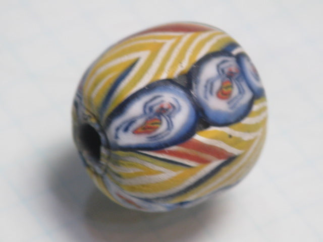 TOKO-BEADS T585-16 Lampwork glass bead 19mm T585-16 ジャワ希少ビーズ 19mmLoose Kazuri カズリビーズ Asian bead & African bead  Handmade,Lampeork,bead,asia,india,ethnic,parts,accessory,beads とんぼ玉,ビーズ,トンボ玉,アジア,インド,エスニック,手作り,パーツ,アクセサリー