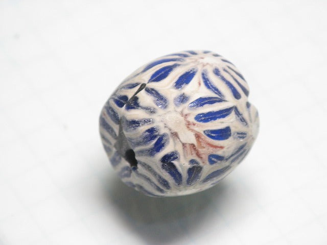 TOKO-BEADS T586-02 Lampwork glass bead 16mm T586-02 ジャワ希少ビーズ 16mm Asian bead & African bead  Handmade,Lampeork,bead,asia,india,ethnic,parts,accessory,beads とんぼ玉,ビーズ,トンボ玉,アジア,インド,エスニック,手作り,パーツ,アクセサリー