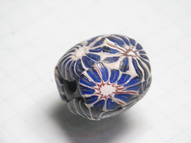 TOKO-BEADS T586-03 Lampwork glass bead 16mm T586-03 ジャワ希少ビーズ 16mm Asian bead & African bead  Handmade,Lampeork,bead,asia,india,ethnic,parts,accessory,beads とんぼ玉,ビーズ,トンボ玉,アジア,インド,エスニック,手作り,パーツ,アクセサリー