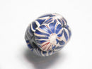 TOKO-BEADS T586-03 Lampwork glass bead 16mm T586-03 ジャワ希少ビーズ 16mmLoose Kazuri カズリビーズ Asian bead & African bead  Handmade,Lampeork,bead,asia,india,ethnic,parts,accessory,beads とんぼ玉,ビーズ,トンボ玉,アジア,インド,エスニック,手作り,パーツ,アクセサリー