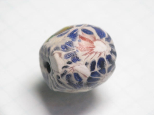 TOKO-BEADS T586-05 Lampwork glass bead 16mm T586-05 ジャワ希少ビーズ 16mm Asian bead & African bead  Handmade,Lampeork,bead,asia,india,ethnic,parts,accessory,beads とんぼ玉,ビーズ,トンボ玉,アジア,インド,エスニック,手作り,パーツ,アクセサリー