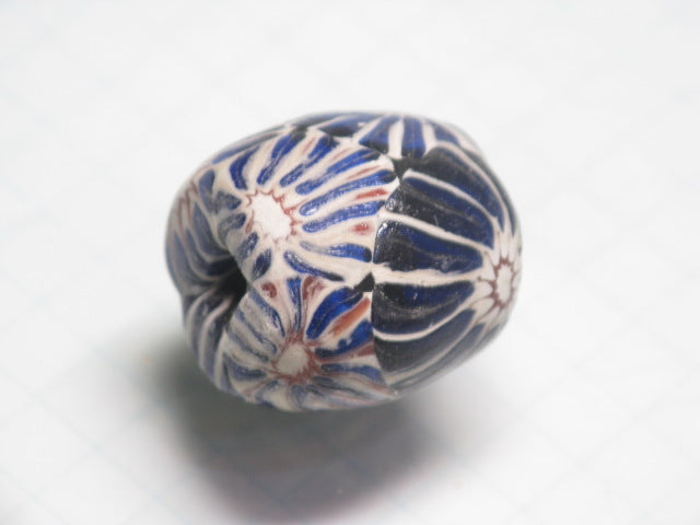 TOKO-BEADS T586-08 Lampwork glass bead 16mm T586-08 ジャワ希少ビーズ 16mmLoose Kazuri カズリビーズ Asian bead & African bead  Handmade,Lampeork,bead,asia,india,ethnic,parts,accessory,beads とんぼ玉,ビーズ,トンボ玉,アジア,インド,エスニック,手作り,パーツ,アクセサリー