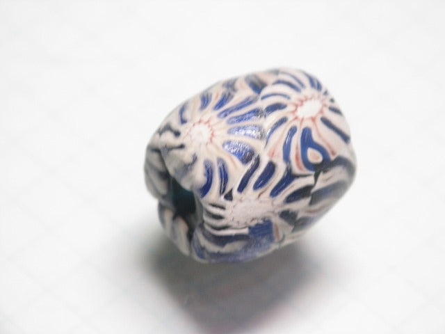 TOKO-BEADS T586-09 Lampwork glass bead 16mm T586-09 ジャワ希少ビーズ 16mm Asian bead & African bead  Handmade,Lampeork,bead,asia,india,ethnic,parts,accessory,beads とんぼ玉,ビーズ,トンボ玉,アジア,インド,エスニック,手作り,パーツ,アクセサリー
