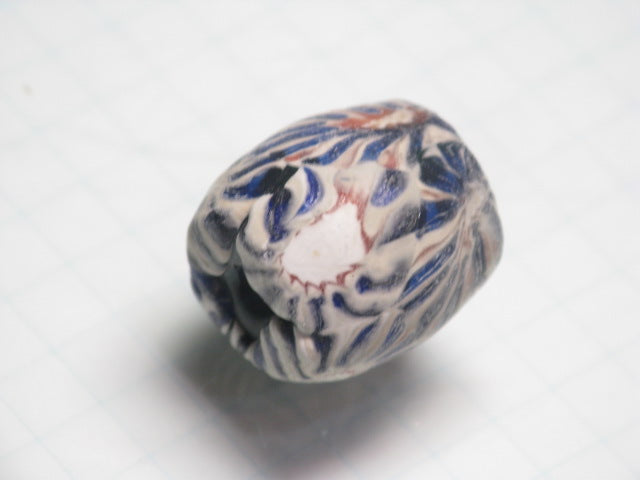TOKO-BEADS T586-09 Lampwork glass bead 16mm T586-09 ジャワ希少ビーズ 16mmLoose Kazuri カズリビーズ Asian bead & African bead  Handmade,Lampeork,bead,asia,india,ethnic,parts,accessory,beads とんぼ玉,ビーズ,トンボ玉,アジア,インド,エスニック,手作り,パーツ,アクセサリー