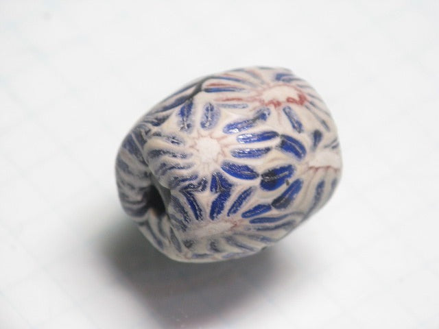 TOKO-BEADS T586-10 Lampwork glass bead 16mm T586-10 ジャワ希少ビーズ 16mm Asian bead & African bead  Handmade,Lampeork,bead,asia,india,ethnic,parts,accessory,beads とんぼ玉,ビーズ,トンボ玉,アジア,インド,エスニック,手作り,パーツ,アクセサリー