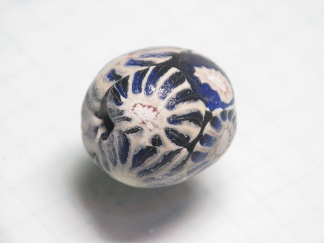 TOKO-BEADS T586-11 Lampwork glass bead 16mm T586-11 ジャワ希少ビーズ 16mm Asian bead & African bead  Handmade,Lampeork,bead,asia,india,ethnic,parts,accessory,beads とんぼ玉,ビーズ,トンボ玉,アジア,インド,エスニック,手作り,パーツ,アクセサリー