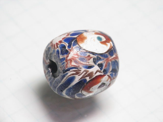 TOKO-BEADS T586-12 Lampwork glass bead 16mm T586-12 ジャワ希少ビーズ 16mm Asian bead & African bead  Handmade,Lampeork,bead,asia,india,ethnic,parts,accessory,beads とんぼ玉,ビーズ,トンボ玉,アジア,インド,エスニック,手作り,パーツ,アクセサリー