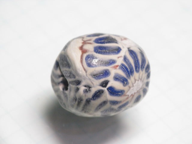 TOKO-BEADS T586-14 Lampwork glass bead 16mm T586-14 ジャワ希少ビーズ 16mm Asian bead & African bead  Handmade,Lampeork,bead,asia,india,ethnic,parts,accessory,beads とんぼ玉,ビーズ,トンボ玉,アジア,インド,エスニック,手作り,パーツ,アクセサリー