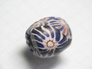 TOKO-BEADS T586-15 Lampwork glass bead 16mm T586-15 ジャワ希少ビーズ 16mmLoose Kazuri カズリビーズ Asian bead & African bead  Handmade,Lampeork,bead,asia,india,ethnic,parts,accessory,beads とんぼ玉,ビーズ,トンボ玉,アジア,インド,エスニック,手作り,パーツ,アクセサリー