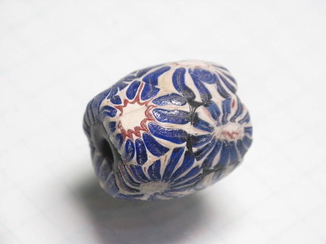 TOKO-BEADS T586-17 Lampwork glass bead 16mm T586-17 ジャワ希少ビーズ 16mm Asian bead & African bead  Handmade,Lampeork,bead,asia,india,ethnic,parts,accessory,beads とんぼ玉,ビーズ,トンボ玉,アジア,インド,エスニック,手作り,パーツ,アクセサリー