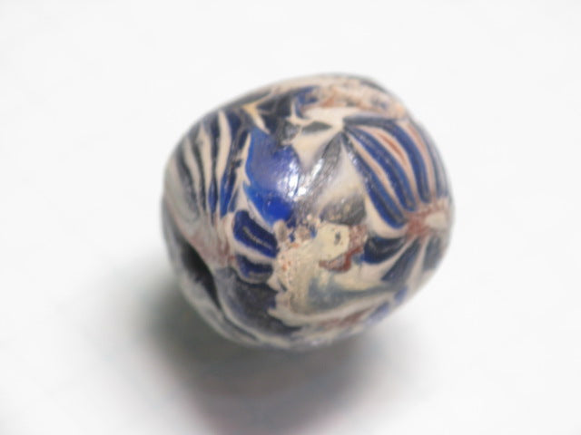 TOKO-BEADS T586-23 Lampwork glass bead 16mm T586-23 ジャワ希少ビーズ 16mmLoose Kazuri カズリビーズ Asian bead & African bead  Handmade,Lampeork,bead,asia,india,ethnic,parts,accessory,beads とんぼ玉,ビーズ,トンボ玉,アジア,インド,エスニック,手作り,パーツ,アクセサリー