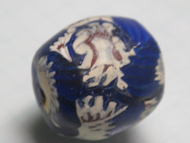 TOKO-BEADS T587-03 Lampwork glass bead 21mm T587-03 ジャワ希少ビーズ 21mmLoose Kazuri カズリビーズ Asian bead & African bead  Handmade,Lampeork,bead,asia,india,ethnic,parts,accessory,beads とんぼ玉,ビーズ,トンボ玉,アジア,インド,エスニック,手作り,パーツ,アクセサリー