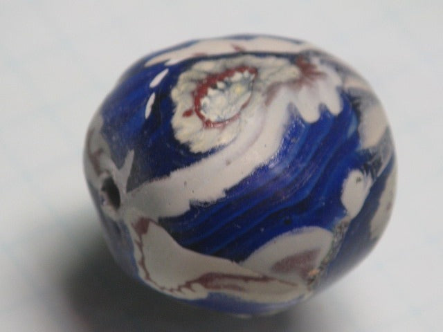 TOKO-BEADS T587-04 Lampwork glass bead 21mm T587-04 ジャワ希少ビーズ 21mm Asian bead & African bead  Handmade,Lampeork,bead,asia,india,ethnic,parts,accessory,beads とんぼ玉,ビーズ,トンボ玉,アジア,インド,エスニック,手作り,パーツ,アクセサリー