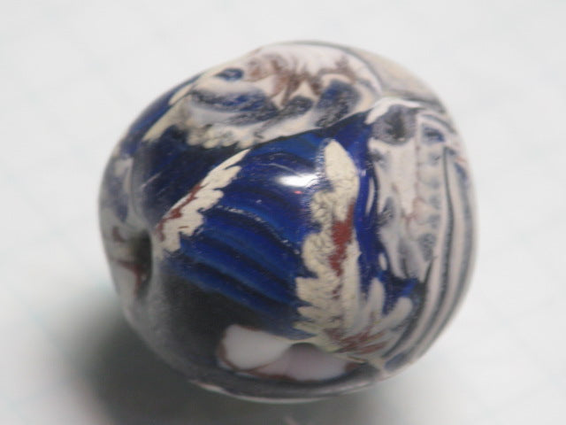 TOKO-BEADS T587-08 Lampwork glass bead 21mm T587-08 ジャワ希少ビーズ 21mmLoose Kazuri カズリビーズ Asian bead & African bead  Handmade,Lampeork,bead,asia,india,ethnic,parts,accessory,beads とんぼ玉,ビーズ,トンボ玉,アジア,インド,エスニック,手作り,パーツ,アクセサリー