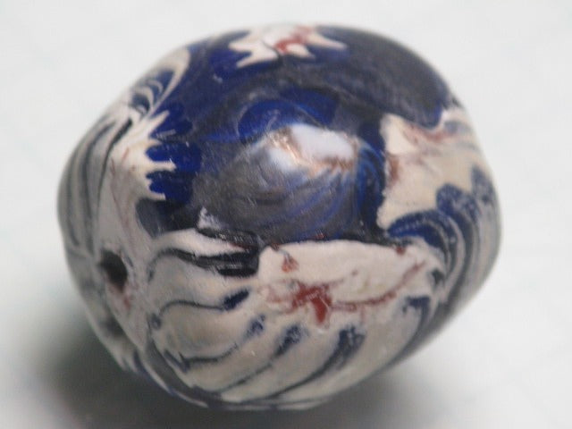 TOKO-BEADS T587-09 Lampwork glass bead 21mm T587-09 ジャワ希少ビーズ 21mm Asian bead & African bead  Handmade,Lampeork,bead,asia,india,ethnic,parts,accessory,beads とんぼ玉,ビーズ,トンボ玉,アジア,インド,エスニック,手作り,パーツ,アクセサリー