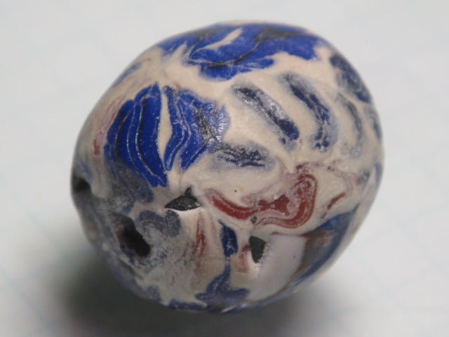 TOKO-BEADS T587-10 Lampwork glass bead 21mm T587-10 ジャワ希少ビーズ 21mmLoose Kazuri カズリビーズ Asian bead & African bead  Handmade,Lampeork,bead,asia,india,ethnic,parts,accessory,beads とんぼ玉,ビーズ,トンボ玉,アジア,インド,エスニック,手作り,パーツ,アクセサリー