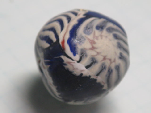 TOKO-BEADS T587-11 Lampwork glass bead 21mm T587-11 ジャワ希少ビーズ 21mmLoose Kazuri カズリビーズ Asian bead & African bead  Handmade,Lampeork,bead,asia,india,ethnic,parts,accessory,beads とんぼ玉,ビーズ,トンボ玉,アジア,インド,エスニック,手作り,パーツ,アクセサリー