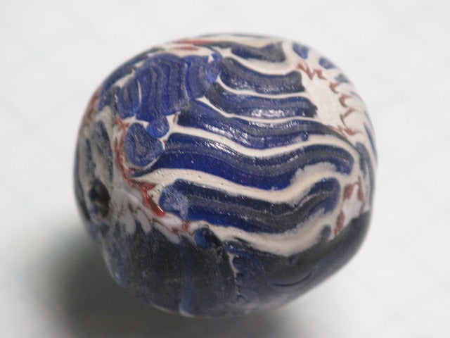 TOKO-BEADS T587-13 Lampwork glass bead 21mm T587-13 ジャワ希少ビーズ 21mm Asian bead & African bead  Handmade,Lampeork,bead,asia,india,ethnic,parts,accessory,beads とんぼ玉,ビーズ,トンボ玉,アジア,インド,エスニック,手作り,パーツ,アクセサリー