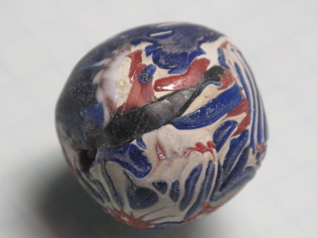 TOKO-BEADS T587-13 Lampwork glass bead 21mm T587-13 ジャワ希少ビーズ 21mmLoose Kazuri カズリビーズ Asian bead & African bead  Handmade,Lampeork,bead,asia,india,ethnic,parts,accessory,beads とんぼ玉,ビーズ,トンボ玉,アジア,インド,エスニック,手作り,パーツ,アクセサリー