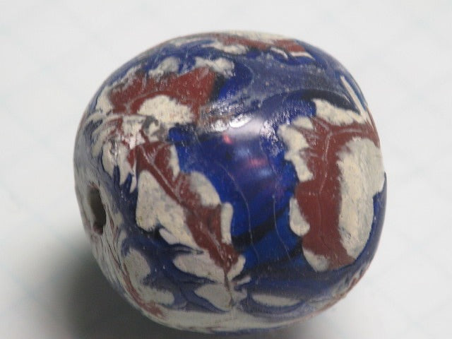 TOKO-BEADS T587-14 Lampwork glass bead 21mm T587-14 ジャワ希少ビーズ 21mm Asian bead & African bead  Handmade,Lampeork,bead,asia,india,ethnic,parts,accessory,beads とんぼ玉,ビーズ,トンボ玉,アジア,インド,エスニック,手作り,パーツ,アクセサリー