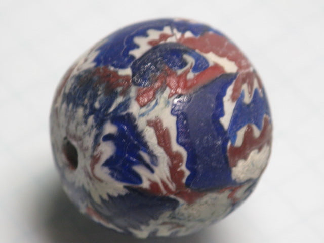 TOKO-BEADS T587-14 Lampwork glass bead 21mm T587-14 ジャワ希少ビーズ 21mmLoose Kazuri カズリビーズ Asian bead & African bead  Handmade,Lampeork,bead,asia,india,ethnic,parts,accessory,beads とんぼ玉,ビーズ,トンボ玉,アジア,インド,エスニック,手作り,パーツ,アクセサリー