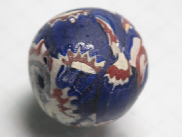 TOKO-BEADS T587-16 Lampwork glass bead 21mm T587-16 ジャワ希少ビーズ 21mmLoose Kazuri カズリビーズ Asian bead & African bead  Handmade,Lampeork,bead,asia,india,ethnic,parts,accessory,beads とんぼ玉,ビーズ,トンボ玉,アジア,インド,エスニック,手作り,パーツ,アクセサリー