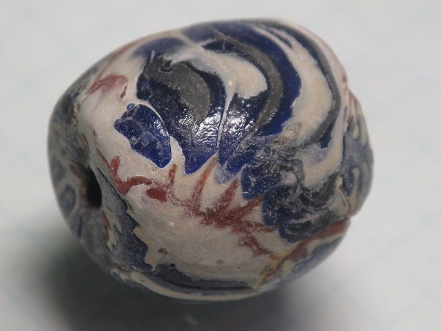 TOKO-BEADS T587-18 Lampwork glass bead 21mm T587-18 ジャワ希少ビーズ 21mm Asian bead & African bead  Handmade,Lampeork,bead,asia,india,ethnic,parts,accessory,beads とんぼ玉,ビーズ,トンボ玉,アジア,インド,エスニック,手作り,パーツ,アクセサリー