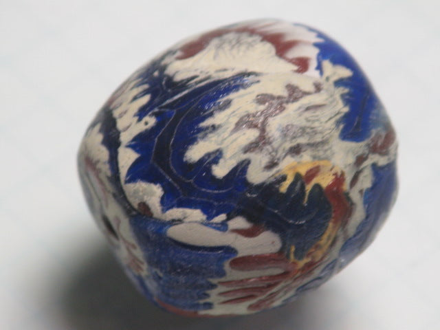 TOKO-BEADS T587-20 Lampwork glass bead 21mm T587-20 ジャワ希少ビーズ 21mmLoose Kazuri カズリビーズ Asian bead & African bead  Handmade,Lampeork,bead,asia,india,ethnic,parts,accessory,beads とんぼ玉,ビーズ,トンボ玉,アジア,インド,エスニック,手作り,パーツ,アクセサリー