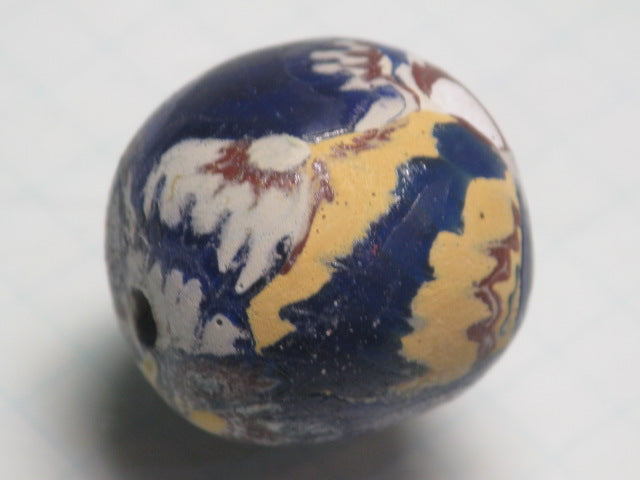TOKO-BEADS T587-21 Lampwork glass bead 21mm T587-21 ジャワ希少ビーズ 21mmLoose Kazuri カズリビーズ Asian bead & African bead  Handmade,Lampeork,bead,asia,india,ethnic,parts,accessory,beads とんぼ玉,ビーズ,トンボ玉,アジア,インド,エスニック,手作り,パーツ,アクセサリー