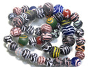 TOKO-BEADS T603-13 Lampwork glass bead (strand) 9~17mm T603-13 ジャワ希少ビーズ（連） 9~17mm Asian bead & African bead  Handmade,Lampeork,bead,asia,india,ethnic,parts,accessory,beads とんぼ玉,ビーズ,トンボ玉,アジア,インド,エスニック,手作り,パーツ,アクセサリー