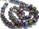 TOKO-BEADS T603-14 Lampwork glass bead (strand) 9~17mm T603-14 ジャワ希少ビーズ（連） 9~17mm Asian bead & African bead  Handmade,Lampeork,bead,asia,india,ethnic,parts,accessory,beads とんぼ玉,ビーズ,トンボ玉,アジア,インド,エスニック,手作り,パーツ,アクセサリー