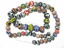 TOKO-BEADS T605-09 Lampwork glass bead (strand) 7~19mm T605-09 ジャワ希少ビーズ（連） 7~19mm Asian bead & African bead  Handmade,Lampeork,bead,asia,india,ethnic,parts,accessory,beads とんぼ玉,ビーズ,トンボ玉,アジア,インド,エスニック,手作り,パーツ,アクセサリー
