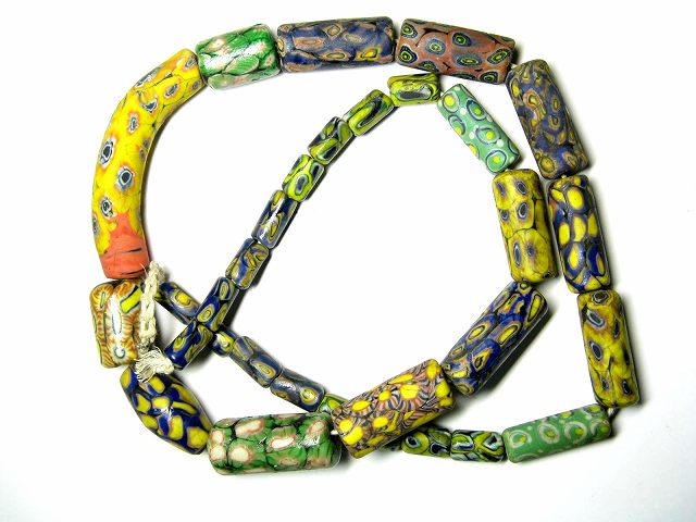 TOKO-BEADS T606-01 Lampwork glass bead (strand) 8~14mm T606-01 ジャワ希少ビーズ（連） 8~14mm Asian bead & African bead  Handmade,Lampeork,bead,asia,india,ethnic,parts,accessory,beads とんぼ玉,ビーズ,トンボ玉,アジア,インド,エスニック,手作り,パーツ,アクセサリー