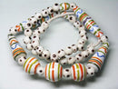TOKO-BEADS T607-01 Lampwork glass bead (strand) 8~19mm T607-01 ジャワ希少ビーズ（連） 8~19mm Asian bead & African bead  Handmade,Lampeork,bead,asia,india,ethnic,parts,accessory,beads とんぼ玉,ビーズ,トンボ玉,アジア,インド,エスニック,手作り,パーツ,アクセサリー