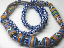 TOKO-BEADS T607-07 Lampwork glass bead (strand) 8~19mm T607-07 ジャワ希少ビーズ（連） 8~19mm Asian bead & African bead  Handmade,Lampeork,bead,asia,india,ethnic,parts,accessory,beads とんぼ玉,ビーズ,トンボ玉,アジア,インド,エスニック,手作り,パーツ,アクセサリー