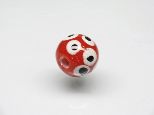 TOKO-BEADS T607S-54 Lampwork glass bead 10mm T607S-54 ジャワ希少ビーズ 10mm Asian bead & African bead  Handmade,Lampeork,bead,asia,india,ethnic,parts,accessory,beads とんぼ玉,ビーズ,トンボ玉,アジア,インド,エスニック,手作り,パーツ,アクセサリー