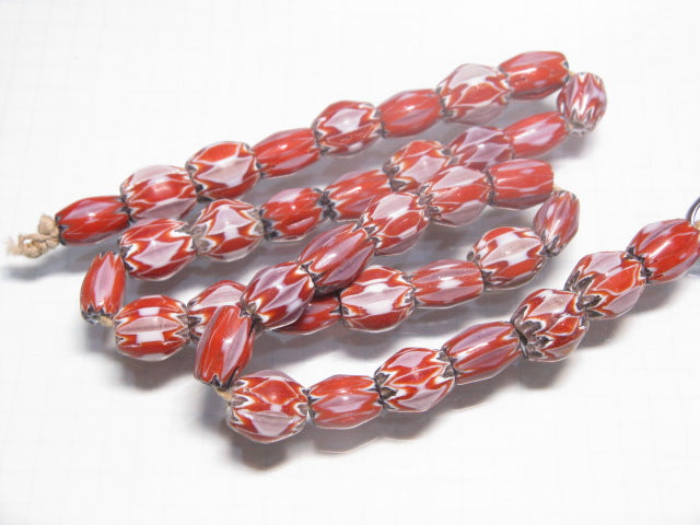 TOKO-BEADS T702 Chevron bead (strand) 6.5~11mm T702 シェブロンビーズ（連） 6.5~11mm Asian bead & African bead  Handmade,Lampeork,bead,asia,india,ethnic,parts,accessory,beads とんぼ玉,ビーズ,トンボ玉,アジア,インド,エスニック,手作り,パーツ,アクセサリー