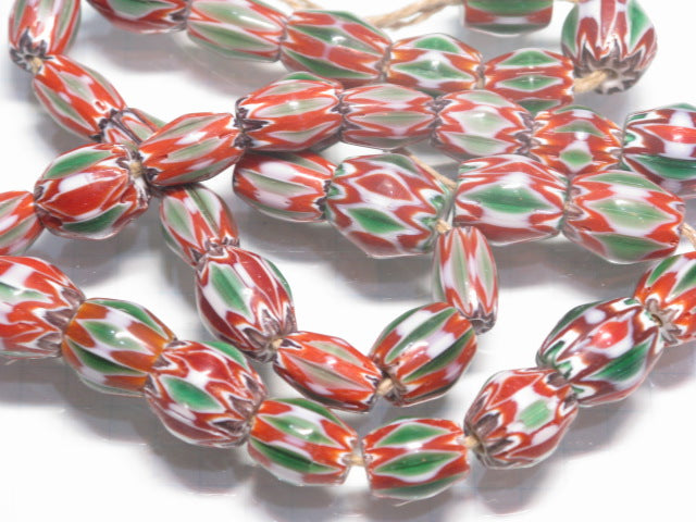 TOKO-BEADS T703 Chevron bead (strand) 6.5~11mm T703 シェブロンビーズ（連） 6.5~11mm Asian bead & African bead  Handmade,Lampeork,bead,asia,india,ethnic,parts,accessory,beads とんぼ玉,ビーズ,トンボ玉,アジア,インド,エスニック,手作り,パーツ,アクセサリー