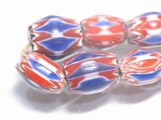 TOKO-BEADS T704 Chevron bead (strand) 6.5~11mm T704 シェブロンビーズ（連） 6.5~11mm Asian bead & African bead  Handmade,Lampeork,bead,asia,india,ethnic,parts,accessory,beads とんぼ玉,ビーズ,トンボ玉,アジア,インド,エスニック,手作り,パーツ,アクセサリー