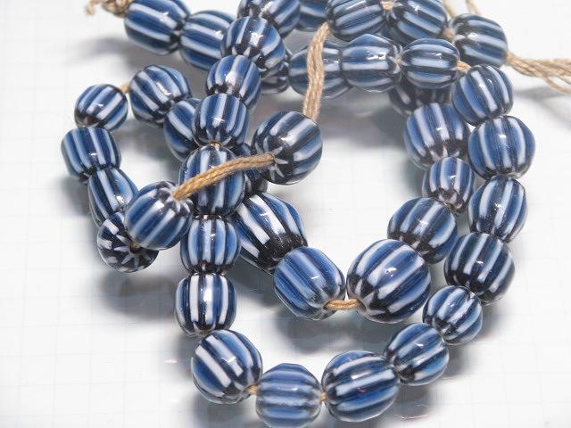 | TOKO-BEADS |T705 シェブロンビーズ（連） 7.5~12mmとんぼ玉,ビーズ,トンボ玉,アジア,インド,エスニック,手作り,パーツ,アクセサリー