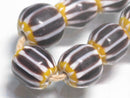 TOKO-BEADS T706 Chevron bead (strand) 9~11mm T706 シェブロンビーズ（連） 9~11mm Asian bead & African bead  Handmade,Lampeork,bead,asia,india,ethnic,parts,accessory,beads とんぼ玉,ビーズ,トンボ玉,アジア,インド,エスニック,手作り,パーツ,アクセサリー