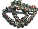 TOKO-BEADS T710 Chevron bead (strand) 8.5~11.5mm T710 シェブロンビーズ（連） 8.5~11.5mm Asian bead & African bead  Handmade,Lampeork,bead,asia,india,ethnic,parts,accessory,beads とんぼ玉,ビーズ,トンボ玉,アジア,インド,エスニック,手作り,パーツ,アクセサリー
