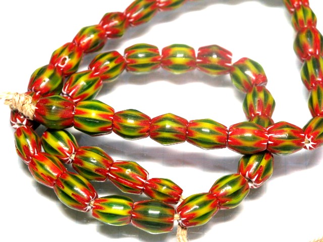 TOKO-BEADS T714 Chevron bead (strand) 6~9mm T714 シェブロンビーズ（連） 6~9mm Asian bead & African bead  Handmade,Lampeork,bead,asia,india,ethnic,parts,accessory,beads とんぼ玉,ビーズ,トンボ玉,アジア,インド,エスニック,手作り,パーツ,アクセサリー
