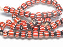 TOKO-BEADS T715 Chevron bead (strand) 7~10mm T715 シェブロンビーズ（連） 7~10mm Asian bead & African bead  Handmade,Lampeork,bead,asia,india,ethnic,parts,accessory,beads とんぼ玉,ビーズ,トンボ玉,アジア,インド,エスニック,手作り,パーツ,アクセサリー