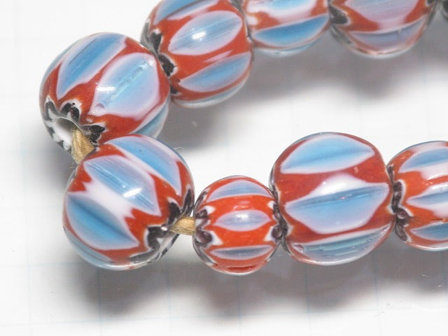 TOKO-BEADS T716 Chevron bead (strand) 7~12mm T716 シェブロンビーズ（連） 7~12mm Asian bead & African bead  Handmade,Lampeork,bead,asia,india,ethnic,parts,accessory,beads とんぼ玉,ビーズ,トンボ玉,アジア,インド,エスニック,手作り,パーツ,アクセサリー