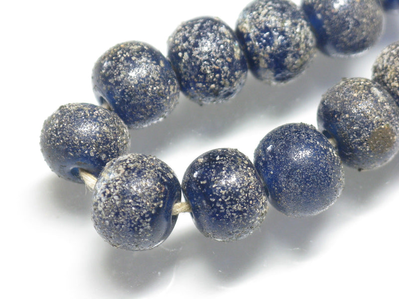 TOKO-BEADS T718N-02 Lampwork glass bead (strand) 11mm T718N-02 ジャワ希少とんぼ玉（連） 11mm Asian bead & African bead  Handmade,Lampeork,bead,asia,india,ethnic,parts,accessory,beads とんぼ玉,ビーズ,トンボ玉,アジア,インド,エスニック,手作り,パーツ,アクセサリー