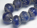 TOKO-BEADS T718N-06 Lampwork glass bead (strand) 16~17mm T718N-06 ジャワ希少とんぼ玉（連） 16~17mm Asian bead & African bead  Handmade,Lampeork,bead,asia,india,ethnic,parts,accessory,beads とんぼ玉,ビーズ,トンボ玉,アジア,インド,エスニック,手作り,パーツ,アクセサリー